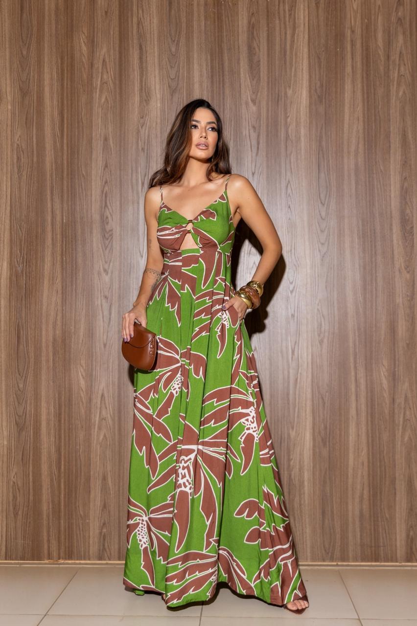 Vestido Estampa Coqueiro